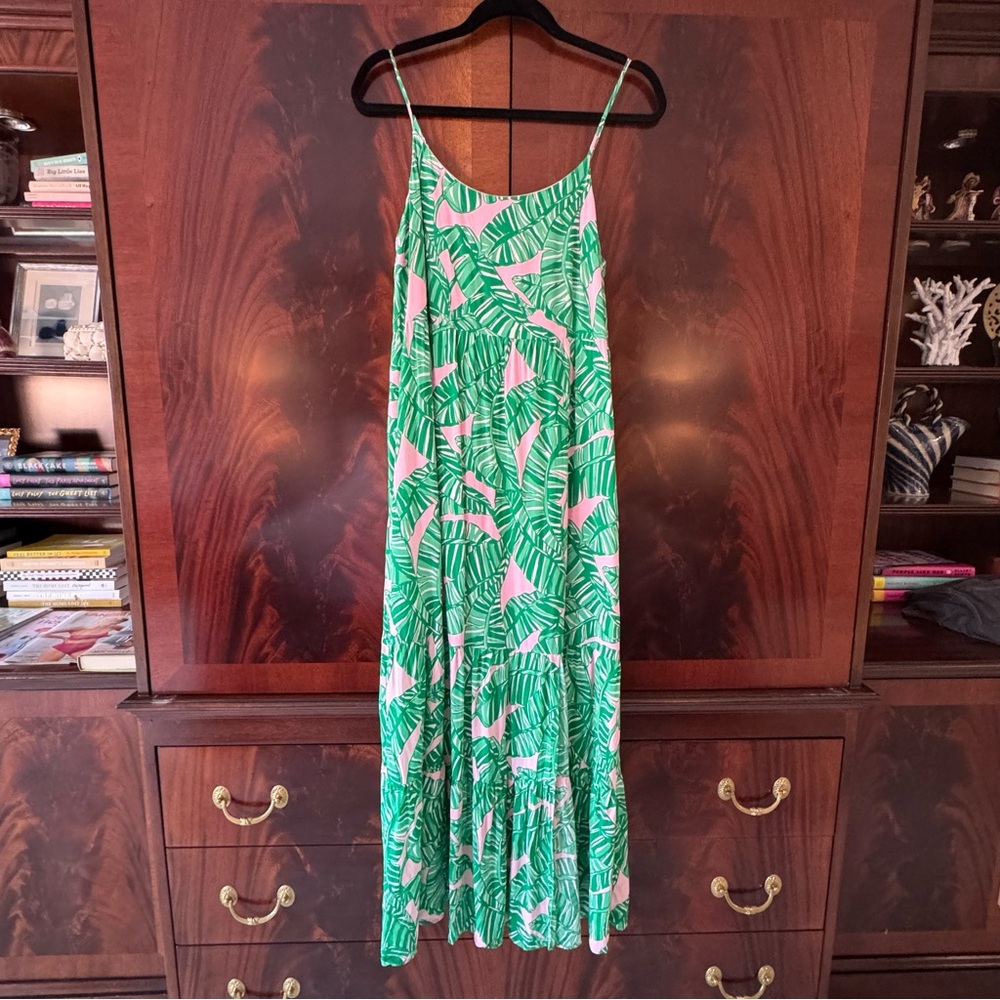 Lilly Pulitzer Teresa Maxi Dress in Conch Shell Pink Lets Go Bananas Size Medium - Picture 4 of 11
